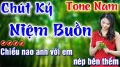 Chút Kỷ Niệm Buồn Karaoke Nhạc Sống Tone Nam  ( Dm )  - Tình Trần Organ