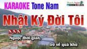 Nhật Ký Đời Tôi Karaoke |Tone Nam - Nhạc Sống Thanh Ngân
