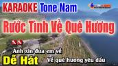 Rước Tình Về Quê Hương Karaoke Tone Nam Dễ Hát Nhất - KARAOKE Nhạc Sống Thanh Ngân