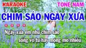 Karaoke Chim Sáo Ngày Xưa Tone Nam | Nhạc Sống Cha Cha Cha