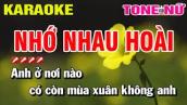Karaoke Nhớ Nhau Hoài Tone Nữ Nhạc Sống | Nguyễn Linh