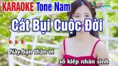 Cát Bụi Cuộc Đời Karaoke Tone Nam | Karaoke Nhạc Sống Thanh Ngân - Beat Phối Mới