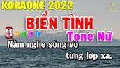 Biển Tình Karaoke Tone Nữ Nhạc Sống | Trọng Hiếu