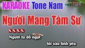 Người Mang Tâm Sự Karaoke |Tone Nam -  Nhạc Sống Thanh Ngân