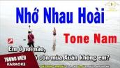 Karaoke Nhớ Nhau Hoài Tone Nam Nhạc Sống | Trọng hiếu