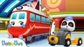 Little Panda Rescues Super Train | Thomas Train | Nursery Rhyme | Baby Songs | BabyBus