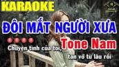 Karaoke Đôi Mắt Người Xưa Tone Nam Nhạc Sống | Trọng Hiếu