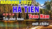 Hà Tiên Karaoke Tone Nam Nhạc Sống Dễ Hát Nhất 2022 | Trọng Hiếu