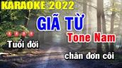 Giã Từ Karaoke Tone Nam Nhạc Sống Dễ Hát Nhất 2022 | Trọng Hiếu