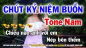 Karaoke Chút Kỷ Niệm Buồn - Tone Nam Dm | Nhạc Sống Huỳnh Lê