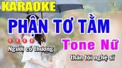 Karaoke Phận Tơ Tằm Tone Nữ Nhạc Sống | Trọng Hiếu