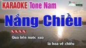 Nắng Chiều Karaoke Tone Nam - Nhạc Sống Thanh Ngân