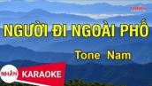 Karaoke Người Đi Ngoài Phố Tone Nam | Nhan KTV