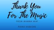 Thank You For The Music - from Mamma Mia! - Piano Karaoke