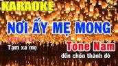 Nơi Ấy Mẹ Mong Karaoke Tone Nam | Trọng Hiếu