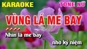 Karaoke Vùng Lá Me Bay Tone Nữ Nhạc Sống | Nguyễn Linh
