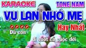 Vu Lan Nhớ Mẹ Karaoke Nhạc Sống Tone Nam ( PHỐI CỰC HAY ) - Tình Trần Organ