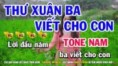 Thư Xuân Ba Viết Cho Con - Tone Nam ( Fm ) Beat Chuẩn | Nhạc Sống Huỳnh Lê