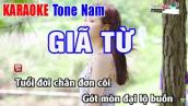 Giã Từ Karaoke Tone Nam - Beat Phối Mới 2023 | Nhạc Sống Thanh Ngân