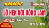 [Karaoke] Từ Độ Chia Tay.. | Tone nữ (Bb) | Dân ca xứ Nghệ nhạc hót Tiktok 2022