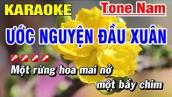 Karaoke Ước Nguyện Đầu Xuân Tone NAM Nhạc Sống 2023 | Hoài Phong Organ