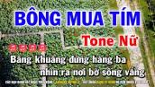 Karaoke Bông Mua Tím - Tone Nữ - Beat Hay Nhạc Sống Dễ Hát