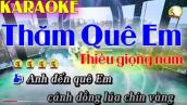 Thăm Quê Em - karaoke  Trần Đức Thành ( Thiếu giọng Nam )