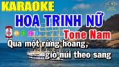Hoa Trinh Nữ Karaoke Tone Nam Nhạc Sống | Trọng Hiếu