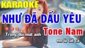 Karaoke Như Đã Dấu Yêu Tone Nam Nhạc Sống | Trọng Hiếu