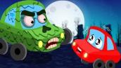 Zombie In The Dark | Little Red Car | Halloween Videos For Children | Kids Channel Cartoons