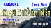Không Gì Có Thể Thay Thế Em Karaoke Tone Nam | Karaoke Hiền Phương