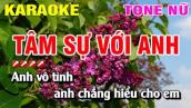 Karaoke Tâm Sự Với Anh Tone Nữ Nhạc Sống | Nguyễn Linh