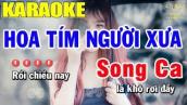 Karaoke Hoa Tím Người Xưa Song Ca Nhạc Sống | Trọng Hiếu