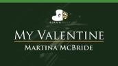 Martina McBride - My Valentine - LOWER Key (Piano Karaoke Instrumental)