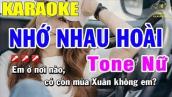 Karaoke Nhớ Nhau Hoài Tone Nữ Nhạc Sống | Trọng Hiếu