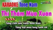 Thì Thầm Mùa Xuân Karaoke | Tone Nam - Nhạc Sống Thanh Ngân