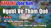 Người Về Thăm Quê Karaoke Tone Nam - Karaoke Nhạc Sống Thanh Ngân