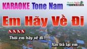Em Hãy Về Đi Karaoke Tone Nam   Nhạc Sống Thanh Ngân