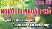 Karaoke Người Đi Ngoài Phố Tone Nữ Nhạc Sống | Nguyễn Linh