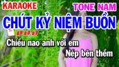 Chút Kỷ Niệm Buồn Karaoke Nhạc Sống Tone Nam | Karaoke Công Trình