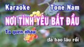 Nơi Tình Yêu Bắt Đầu Karaoke Tone Nam | Karaoke Hiền Phương
