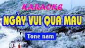 NGÀY VUI QUA MAU | KARAOKE Tone Nam | HẢO ORGAN