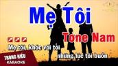Karaoke Mẹ Tôi Tone Nam Nhạc Sống | Trọng Hiếu