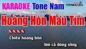 Hàng Hôn Màu Tím Karaoke 8795 | Tone Nam - Nhạc Sống Thanh Ngân