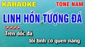 Karaoke Linh Hồn Tượng Đá Tone Nam Nhạc Sống | Nguyễn Linh