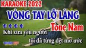 Karaoke Vòng Tay Lỡ Làng Tone Nam Nhạc Sống Rumba Dễ Hát Nhất