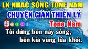 Karaoke Liên Khúc Nhạc Trữ Tình Bolero Tone Nam | Chuyện Giàn Thiên Lý - Chuyện Hoa sim