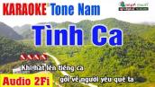 TÌNH CA  Hoàng Việt Karaoke Tone Nam | Âm Thanh Tách Nhạc 2Fi - Nhạc Sống Thanh Ngân