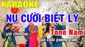 Karaoke Nụ Cười Biệt Ly Tone Nam Nhạc Sống | Trọng Hiếu