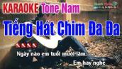 Tiếng Chim Đa Đa Karaoke | Tone Nam - Nhạc Sống Thanh Ngân